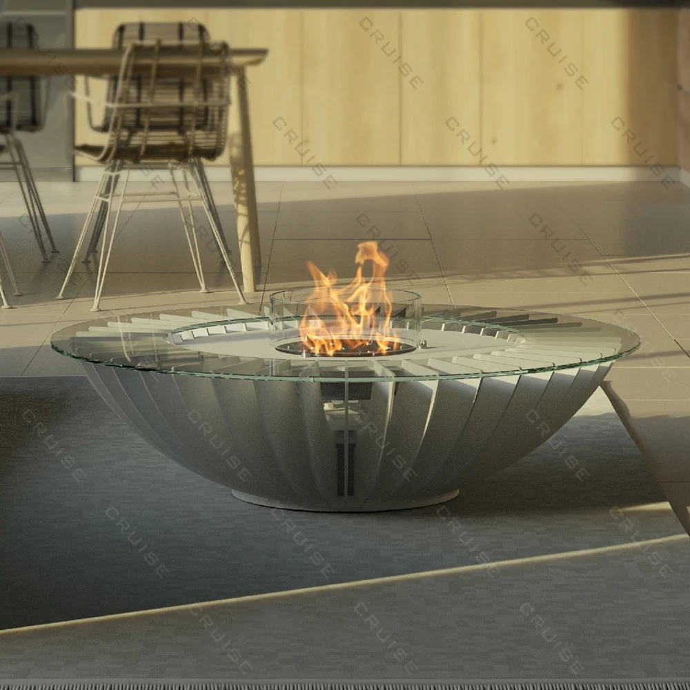 

CRUISE Villa Garden Smokeless Freestanding Firepit Portable Bowl Wood/Gas/Alcohol Furnace Core Outdoor 800/1000/1200mm Fire Pit