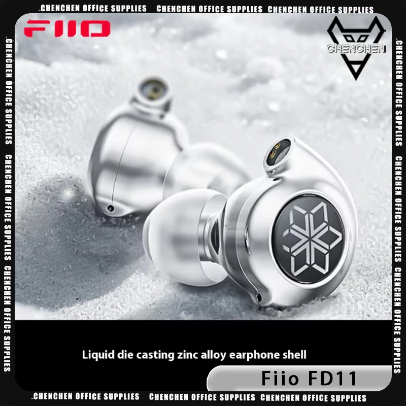 Fiio FD11 Wired In-Ear 10mm Dynamic Driver Monitor HiFi Earphones Custom Replaceable Cable Earbuds High-Fidelity Music Earphone