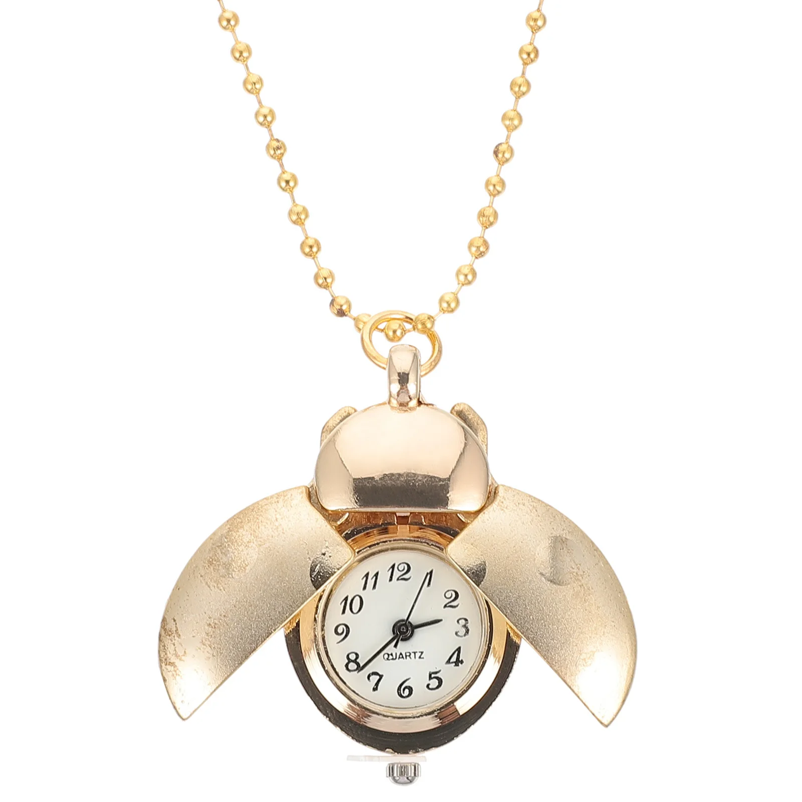 خمر جيب خنفساء على غرار الرجعية شنقا خنفساء تصميم ساعة الجيب ووتش الزخرفية سلسلة قلادة لإكسسوارات الملابس #3
