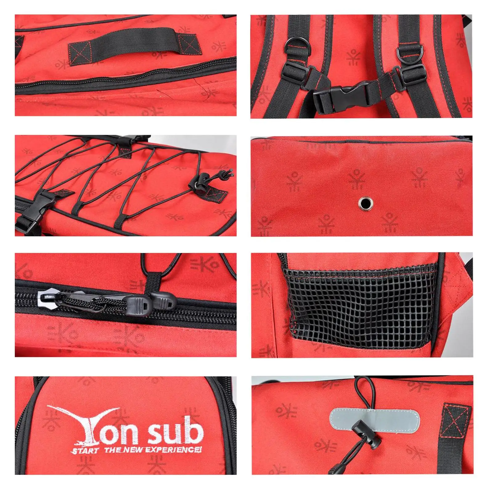 Long Fins Bag Diving Fin Bag with Zipper Scuba Diving Flippers Bag Utility Backpack for Spearfishing Water Sports