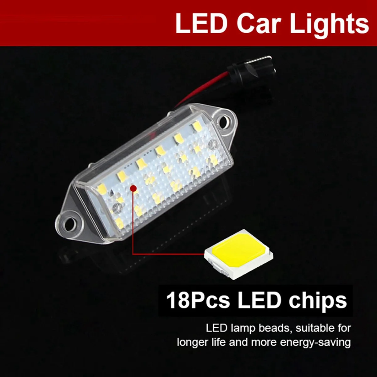 ABQA-2PCS luz LED para matrícula de coche, color blanco, para Mitsubishi Lancer EVO VIII 2004-2008 EVO X 2008-2018