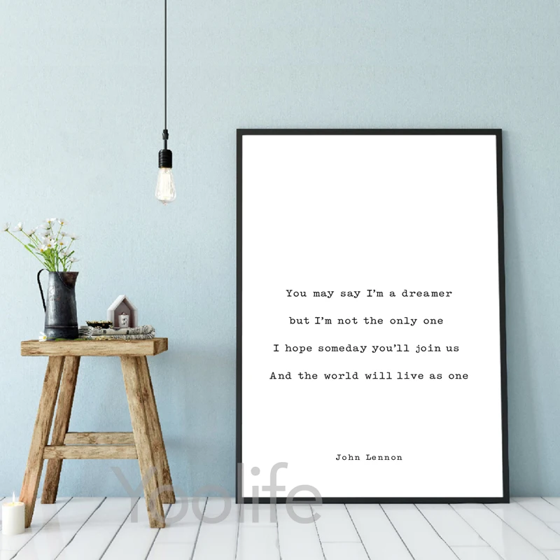 War is Over Print Lennon & Yoko Ono Love Peace Quotes Wall Art Canvas Painting Iconic Art work Poster Home Wall Decor