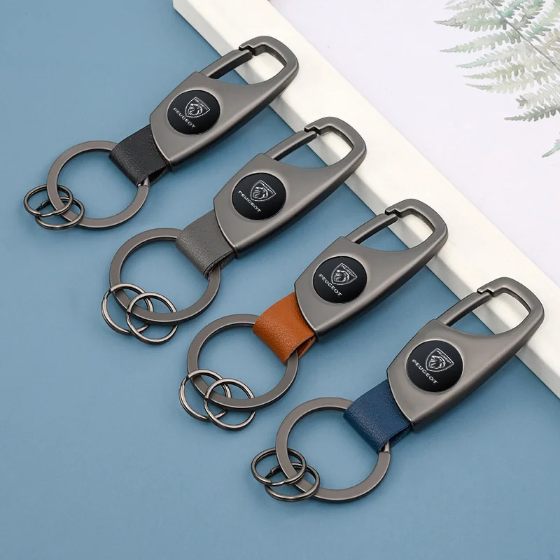 Car Styling Keychain Hanging Keyring Men Gift For Peugeot 408 4008 308 3008 Rifter 5008 508 2008 208 RCZ 407 108 car accessories