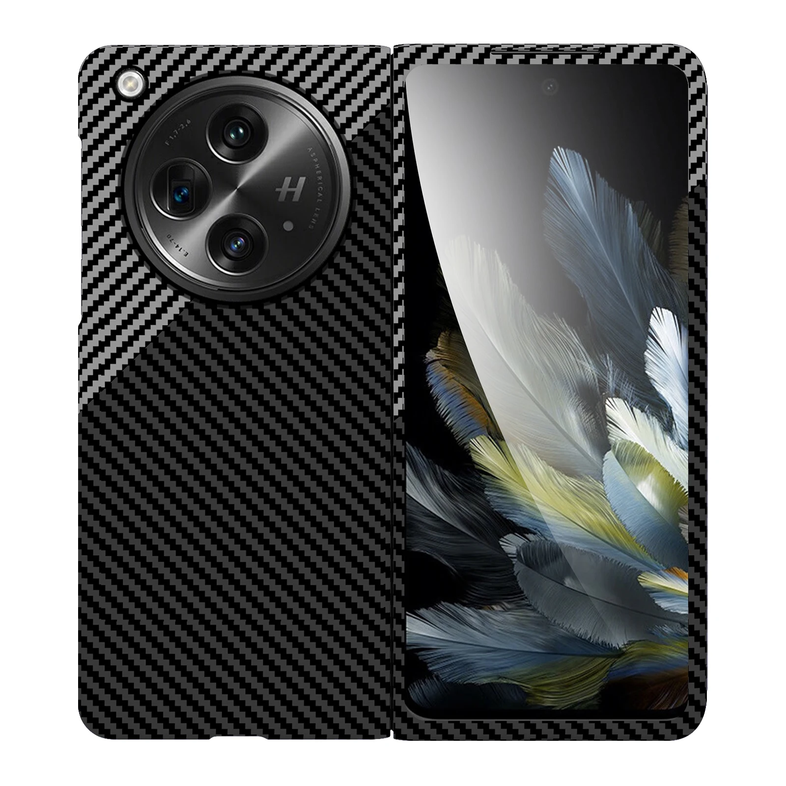 

For OnePlus Open Case Luxury Ultra Thin Matte Carbon Fiber Texture Folding Shockproof Protection PC Hard Back Cover Accessories