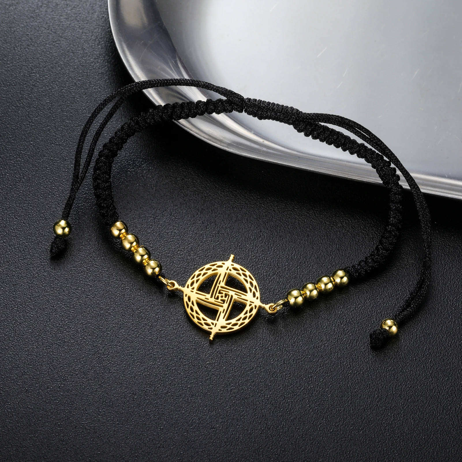 Kkjoy Slawisches Sonnensymbol Charm-Armband Edelstahl-Armband Heidnisches Slawisches Schutzzeichen Schmuck Geschenk für Heiden-Liebhaber – Detail 18