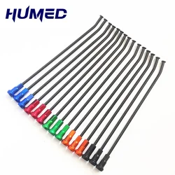 18pcs/lot Motorcycle spoke #45 steel black 4.0mm-170-238mm wiht aluminum alloy Color nipples Motorcycle Wheel Rim Wire Mesh