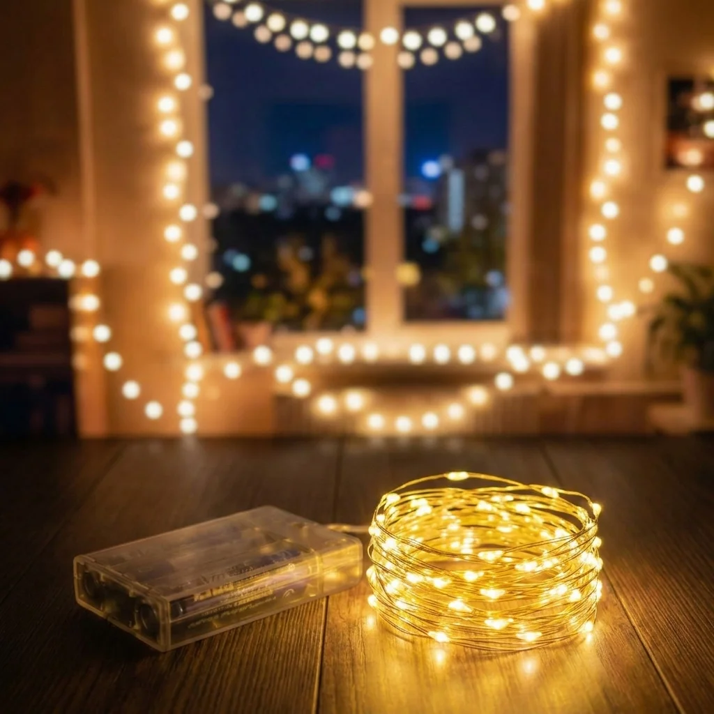 

1pc 5M50led/10M100led Fairy Light,Battery powered, Warmwhite/White/Multicolor, Best for Garden/Yard/Tree/Room Decor,(Battery Not