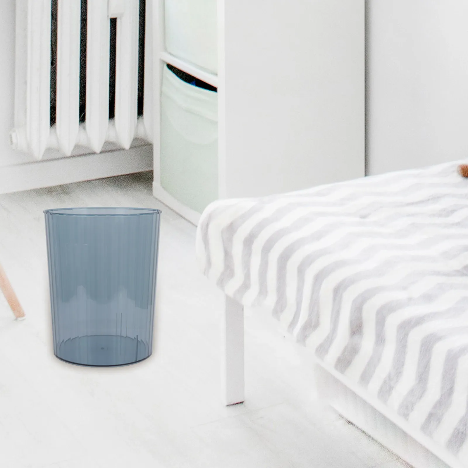 

Waste Paper Basket Household Trash Can Transparent Rubbish Bin Flower Bucket Office Bathroom Waste Storage Bucket