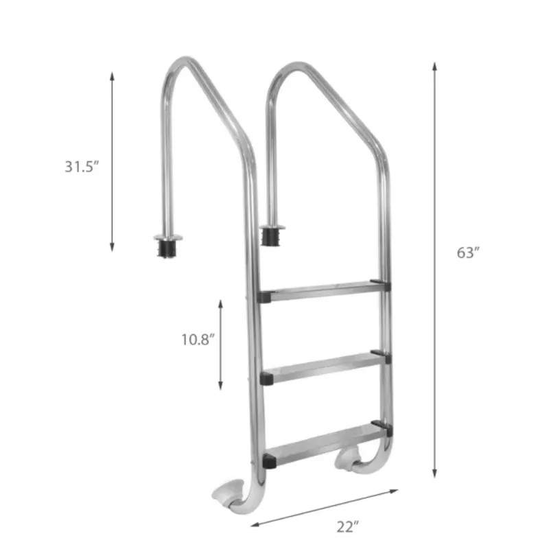 Escalera de piscina de acero inoxidable, precio de fábrica, 3 escalones, gran oferta, 2026
