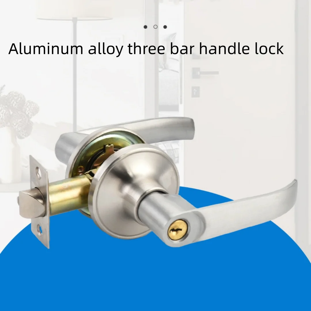 Household Door Handle Lock Round Security Privacy Sliding Front Doors Entrance Keyed Locks for Bedroom Living Room