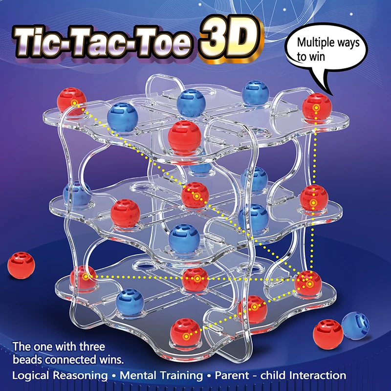 3D Tic Tac Toe Board Game, 3-L - Board Game For 3 Players ulasan dan harga