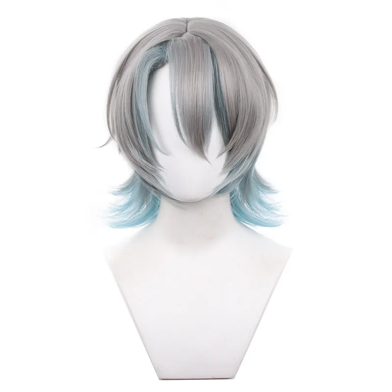 ليو تشينغ تشنغ شعر مستعار تأثيري مقاومة للحرارة الاصطناعية الشعر هالوين + غطاء شعر مستعار