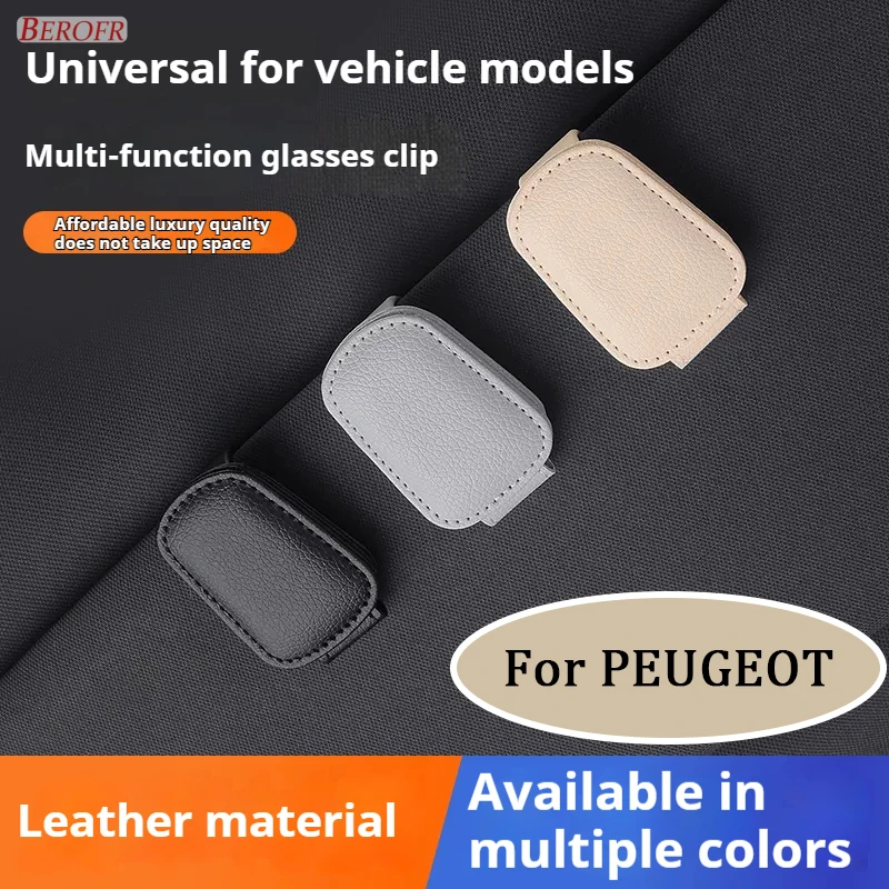 Clips para gafas de sol de coche, soporte de almacenamiento Interior para gafas, almacenamiento compacto para Peugeot 106 107 206 208 306 207 307 406, 1 ud.