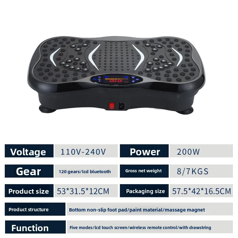 

Виброплатформа для похудения S131 с Bluetooth, грузоподъемность 120 кг/264 фунта, тренажер для домашних тренировок