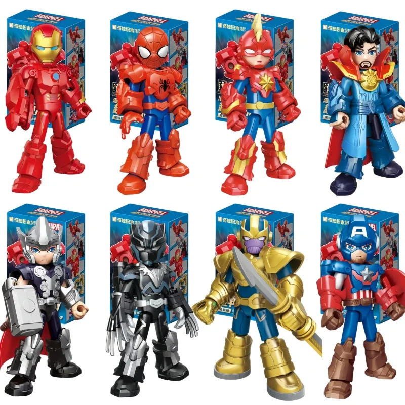 

Keeppley Q Version Building Block Toy The Avengers Iron Man Spider-Man Ultron Captain America Action Assemble Model Toy Boy Gift