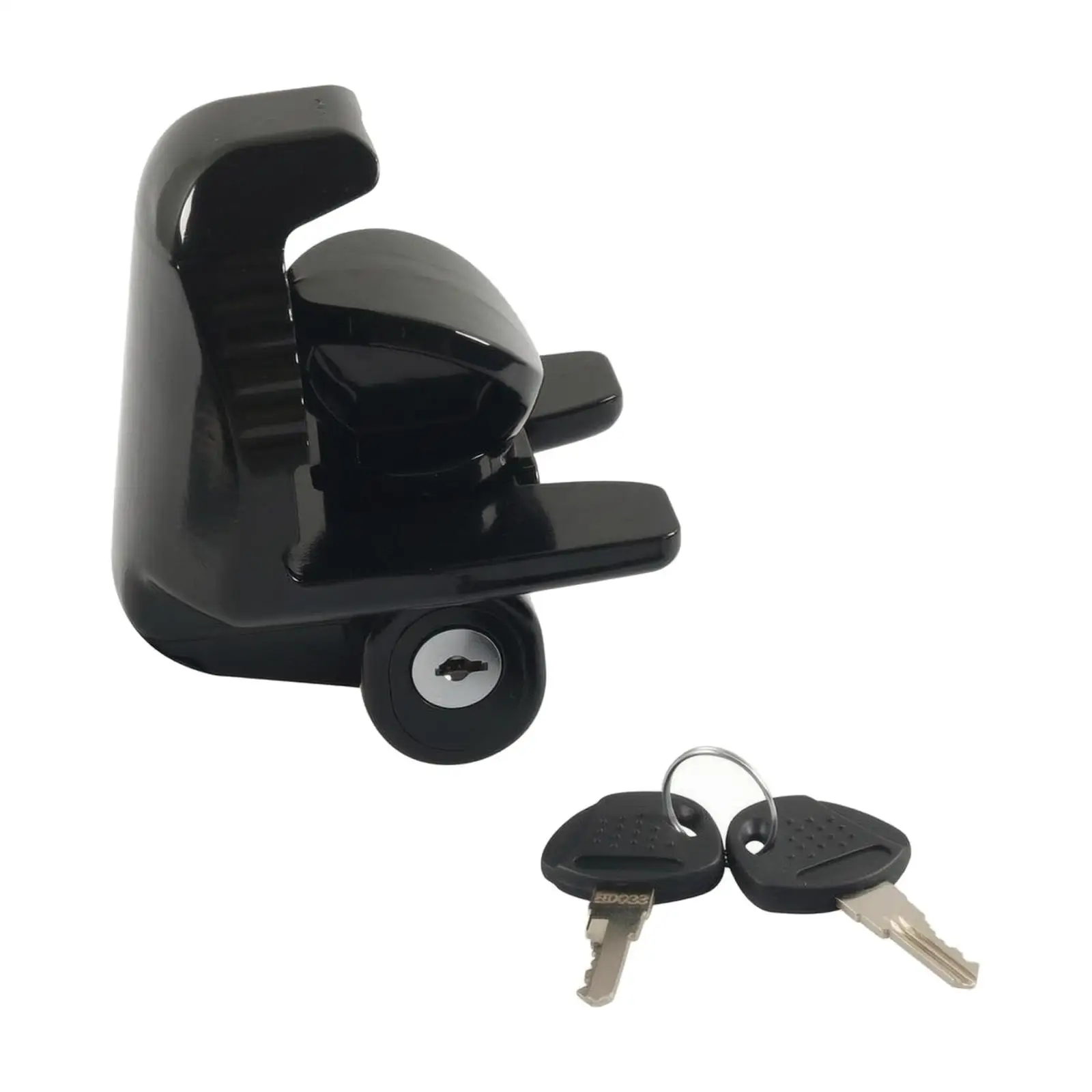 Trailer Security Coupler Lock for 2 Inch Hitch Metal Core with 2 Keys and Guard Cover