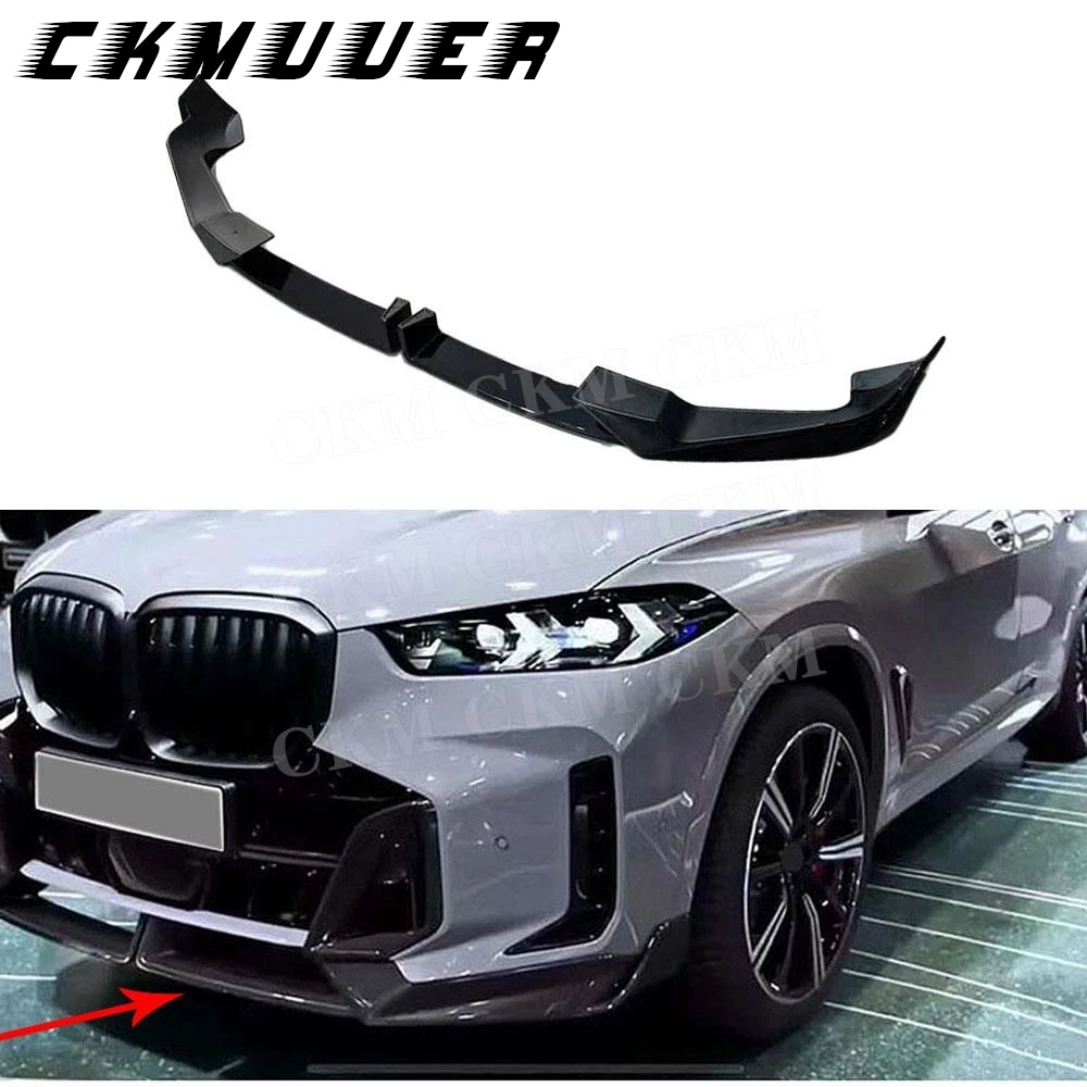 

CKMUUER Car Body Kits For BMW X5 G05 LCI M Sport 2023+ ABS Front Bumper Lip Guard Chin Spoiler Styling Decoration Accessories