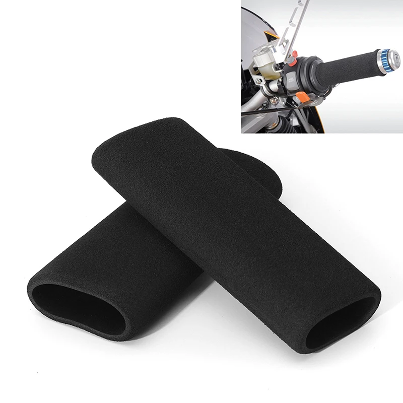 Universal Sponge Motorcycle Handlebar Cover, Resistente ao choque, Anti Slip, Absorvente de suor, Tampa macia impermeável do punho, 2pcs