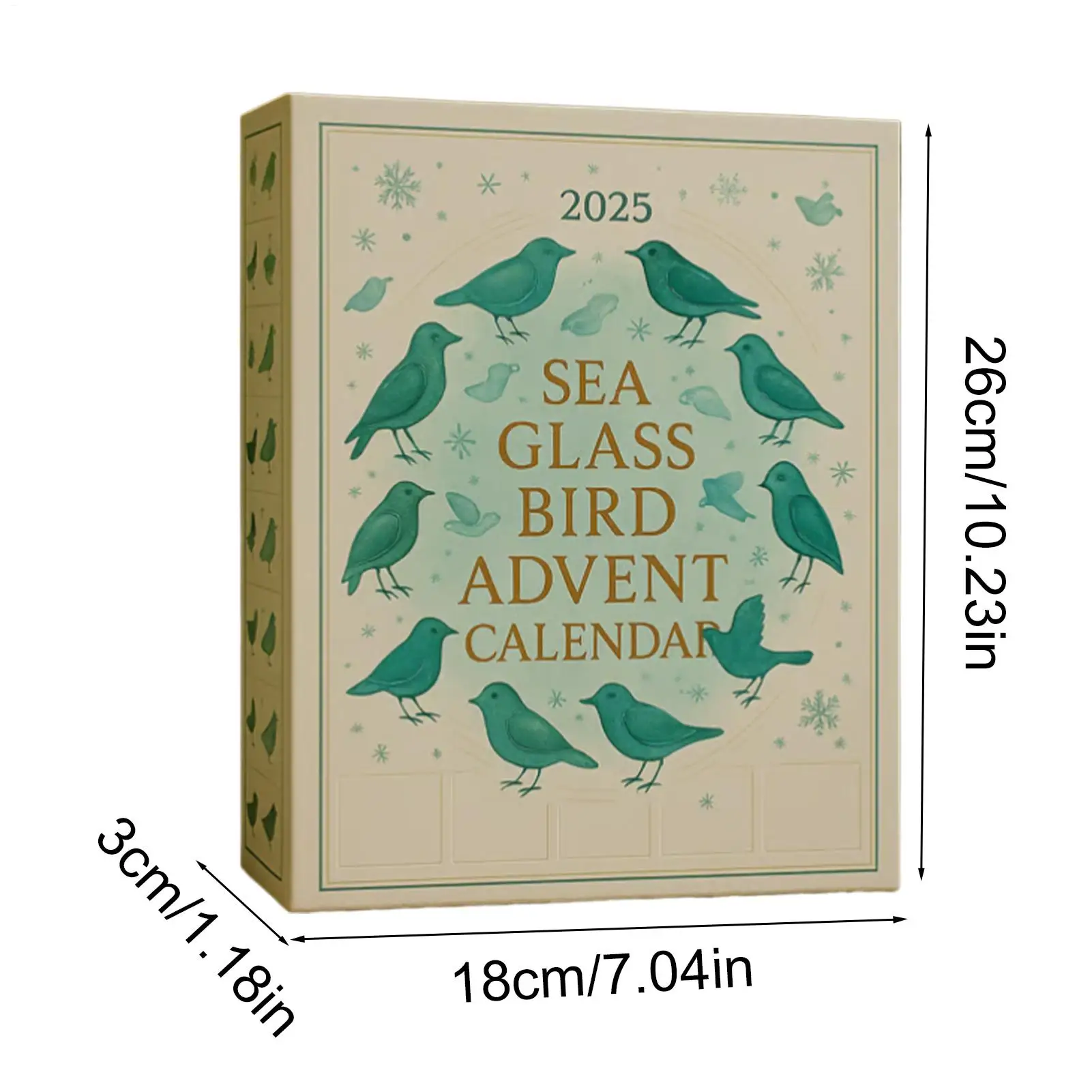 Kalender Advent Natal Burung Kaca Laut 2025 Dekorasi Liburan Akrilik 2D 24 Hari Dekorasi Hitung Mundur Natal Burung Untuk Rumah