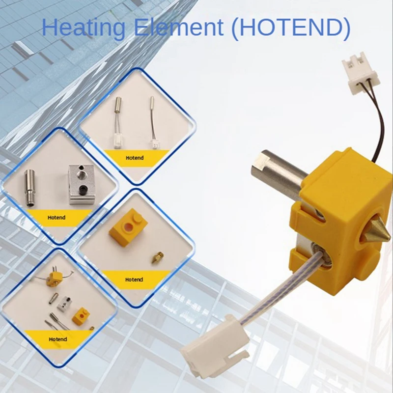 Детали для 3D-принтера, Hotend, экструзионная головка, сопло, Термистор, нагревательный стержень, нагревательный блок и силиконовая муфта, артиллерия Hornet