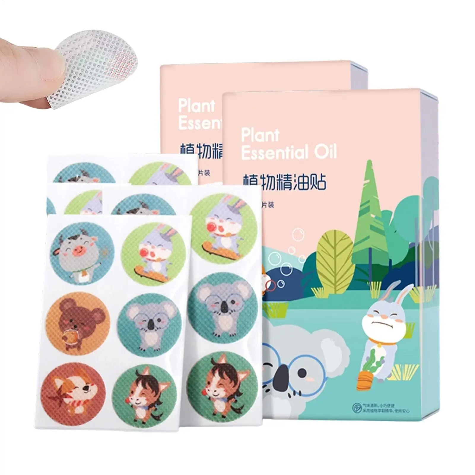 Gnat Sticker For Kids 72 Piece Animal Pattern Natural Plant Oil Patches Gnat Sticker Sheets For Adults Kids Family Students Home