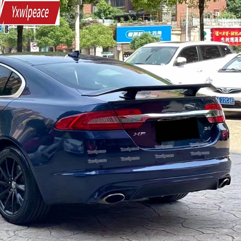 General Purpose Car Styling ABS Plastic And Carbon Fiber Look Rear Trunk Spoiler For Jaguar XE XF Universal Car Spoiler