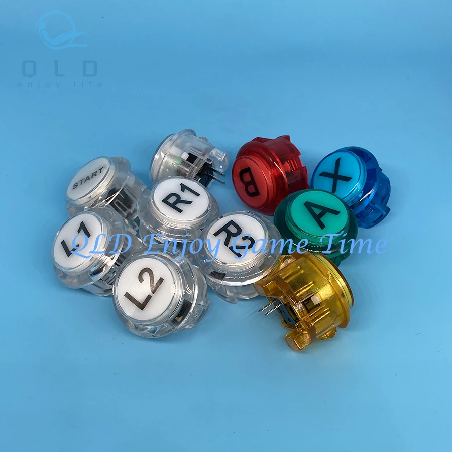 10 PCS Arcade Game Push Buttons, NOT LED SANWA OBSC Style, Cherry MX Microswitch Logo X Y Start Select for PC MAME Raspberry Pi