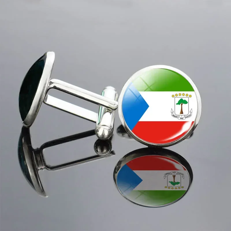 Flag Cufflinks for Men Suit Shirt Africa National Flags Jewelry Nigeria South Africa Cuff Links Buttons Cufflinks