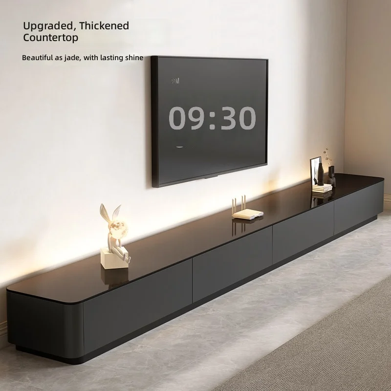 Light Luxury Modern Steel TV Stand Coffee Table Set for Living Room Apartment Custom Grey Factory Direct Wholesale