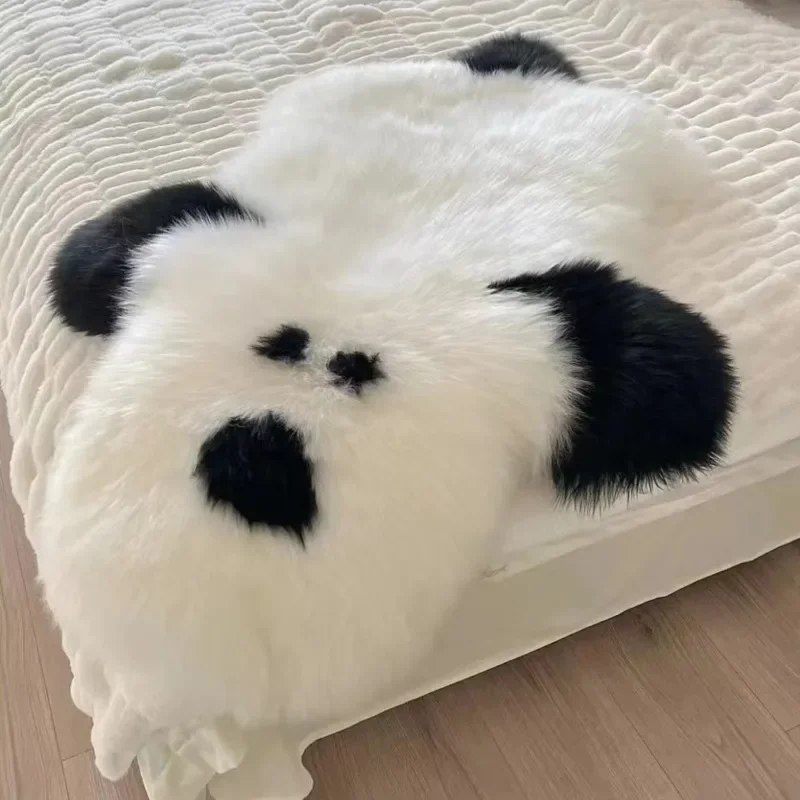 Dog Rug Plush Carpet Soft Faux Wool Puppy Floor Mat Cute Cartoon Bedroom Bedside Living Room Sofa Cushion Home Decor