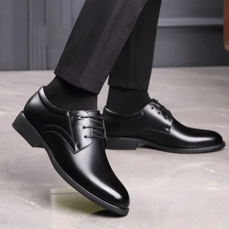 Lace Up Non Slip Men's Leather Brogue Shoes In Promotion Retro Pu Common Footwear Offer Male Casual Shoe Fashion 2025 Elegant