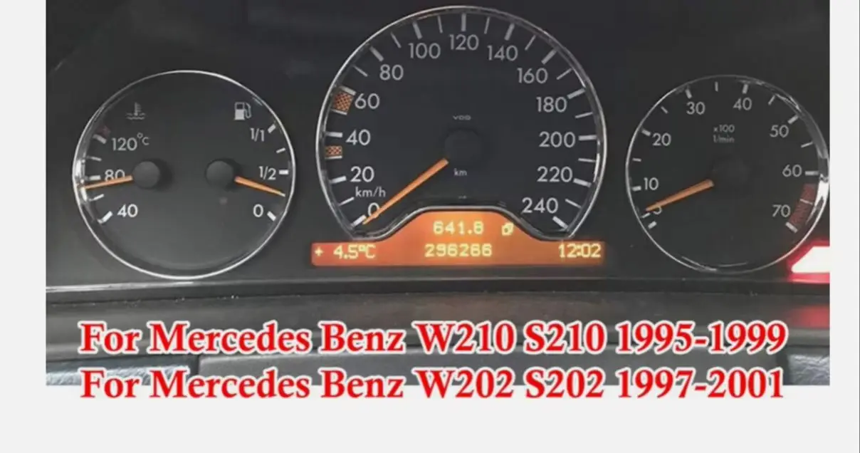 Chrome trim strips chrome dash board gauge ring set-for Mercedes Benz W210 95-99 E Class W202 A208