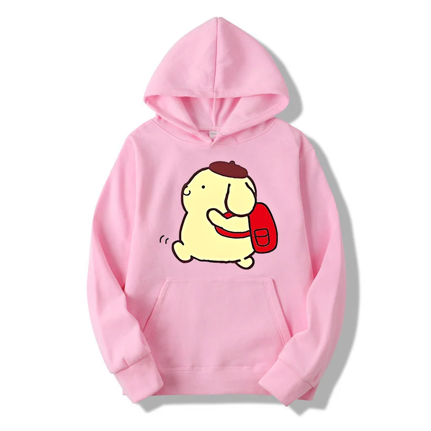 Sanrio Purin Men Women Hoodies Casual Hip Hop Streetwear Long Sleeves Sweatshirts Boys Girls Autumn Tops Coats Sanrio Keroppi