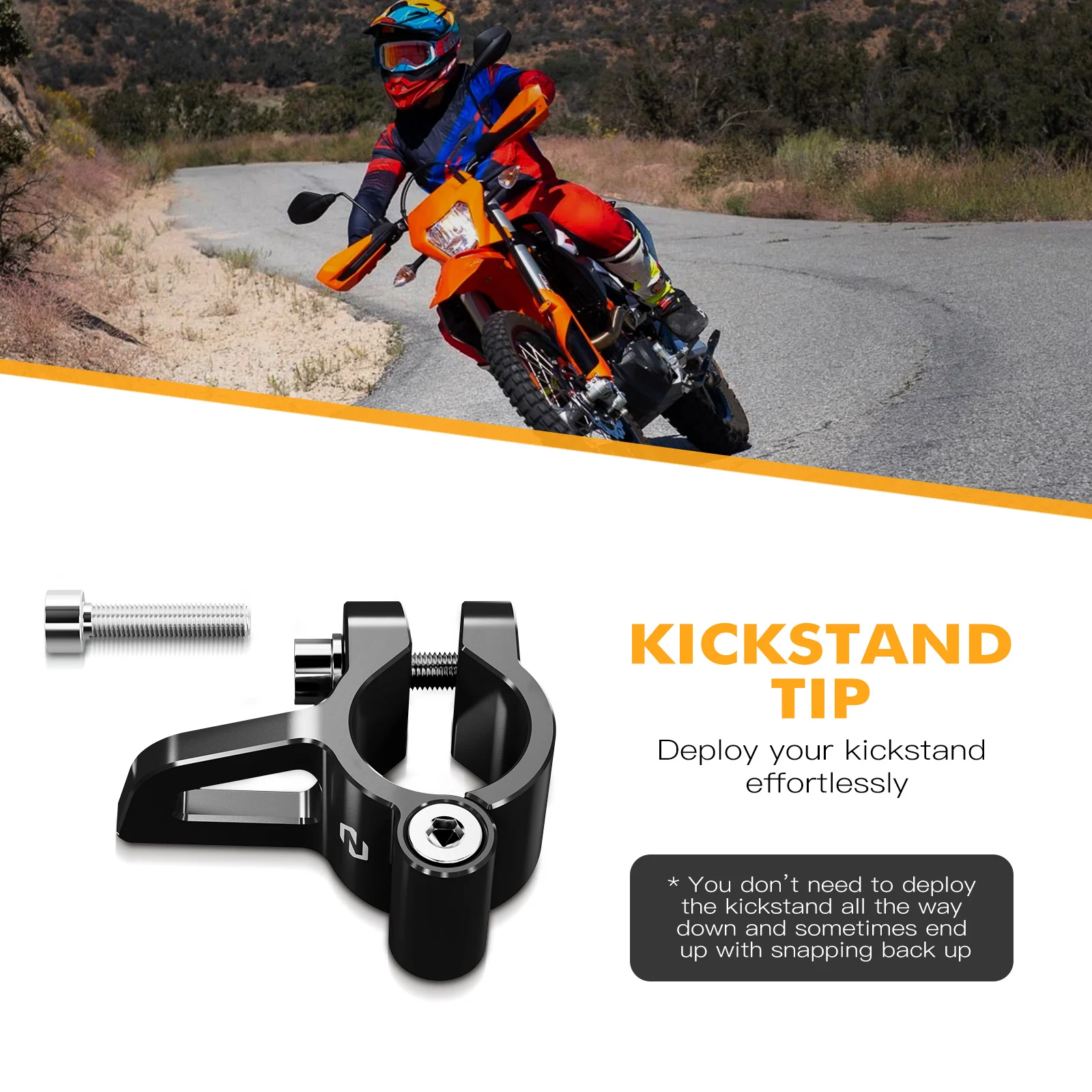 Motorcycle Side Stand Kickstand Tip Fat Foot For Husqvarna 701 Enduro 2016-2023 690 KTM Enduro R 2008-2024 GasGas 700ES 2022-024