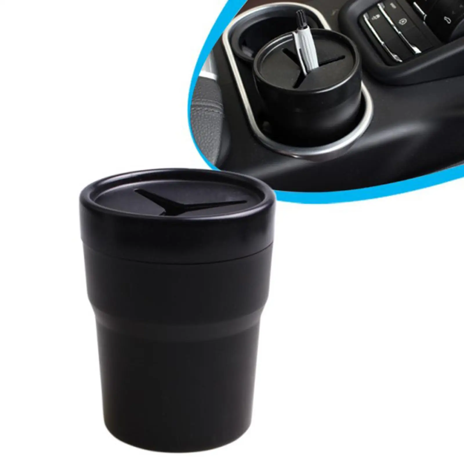 Car Trash Can Bin Black Car Waste Basket Mini Trash Can Fit for Travelling