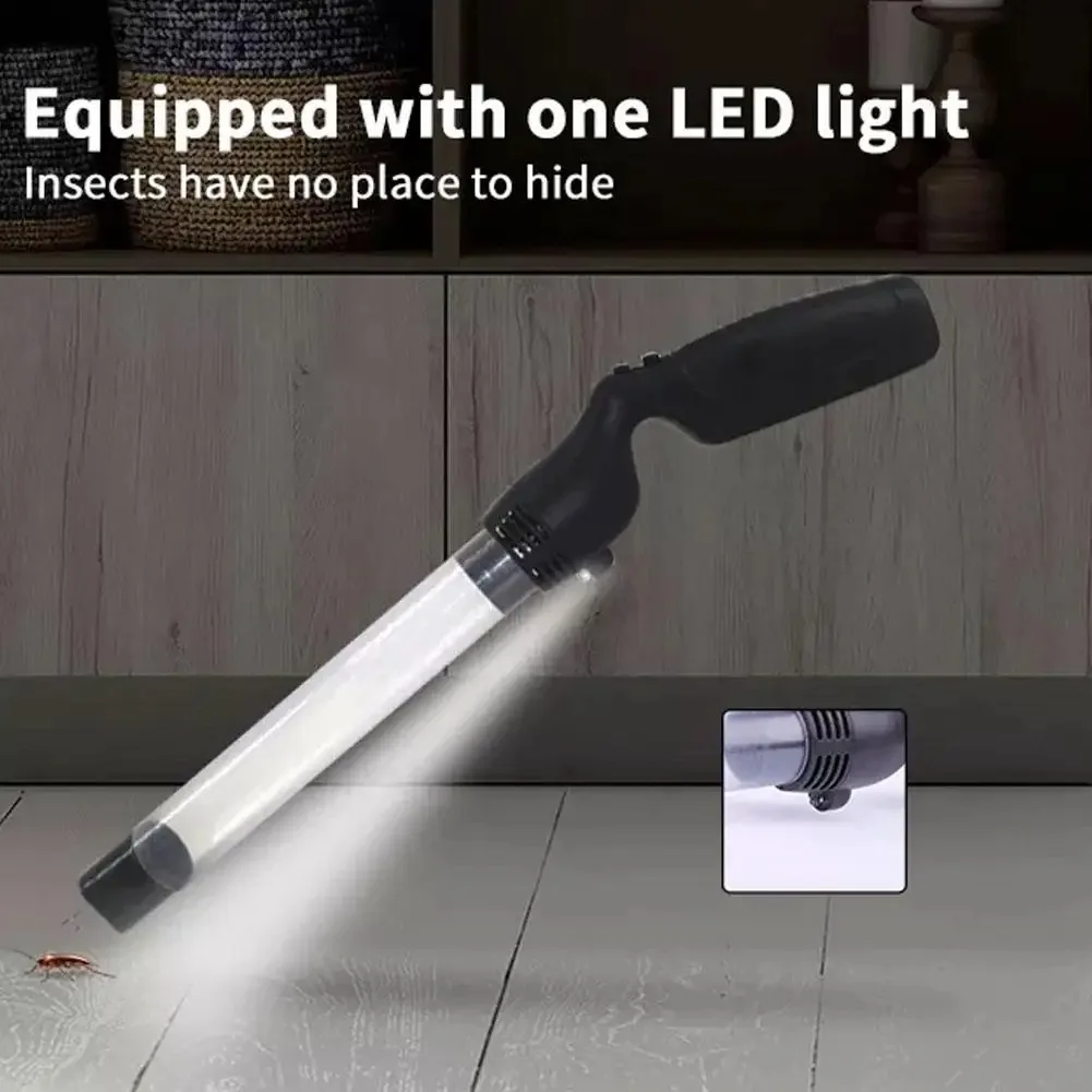 Portable Insect Catcher Electronic Repellent Suction Spider Ant Cockroach Insect Electronic Vacuum Fluke Device LED Lighting