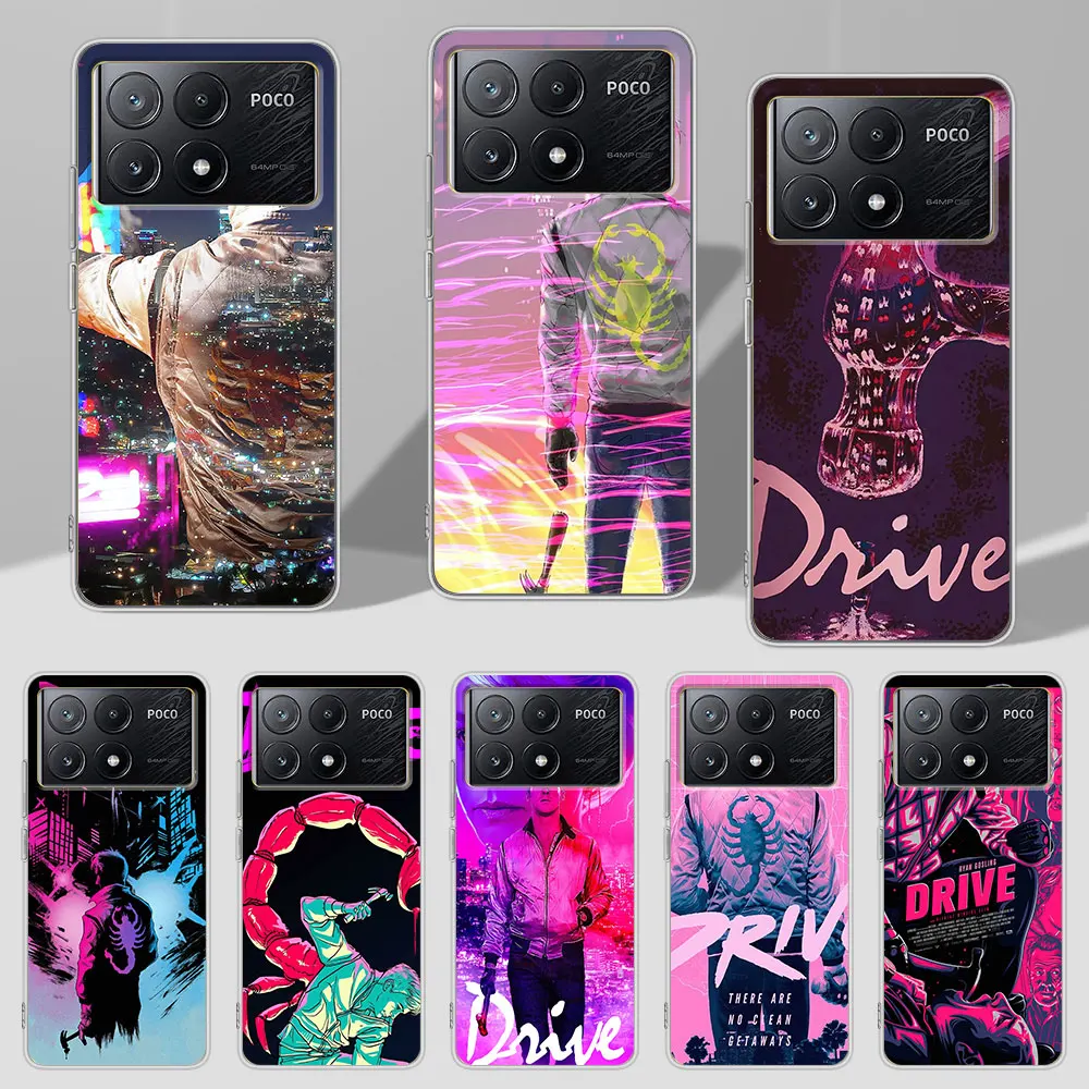 Drive Art Ryan Gosling Case for Xiaomi Poco X6 X5 F4 M5s X3 NFC Pocophone F1 F5 M5 M3 M4 GT F3 F2 X4 Pro TPU Soft Phone Cover