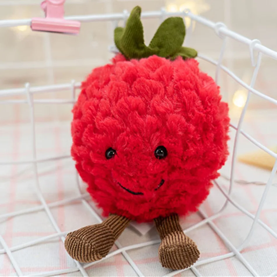 15 CENTIMETRI di Frutta Sveglia Peluche Portachiavi Giocattolo di Peluche Del Fumetto Avocado Ananas Mela Anguria Fungo Bambola Ciondolo Borsa Auto Ornamento