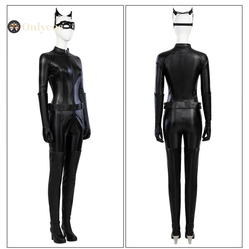 Selina Kyle Cosplay The Knight Costume Party Fashion Jumpsuit Bodysuit Sexy Uniform Halloween Role Play Clothing Onlycos