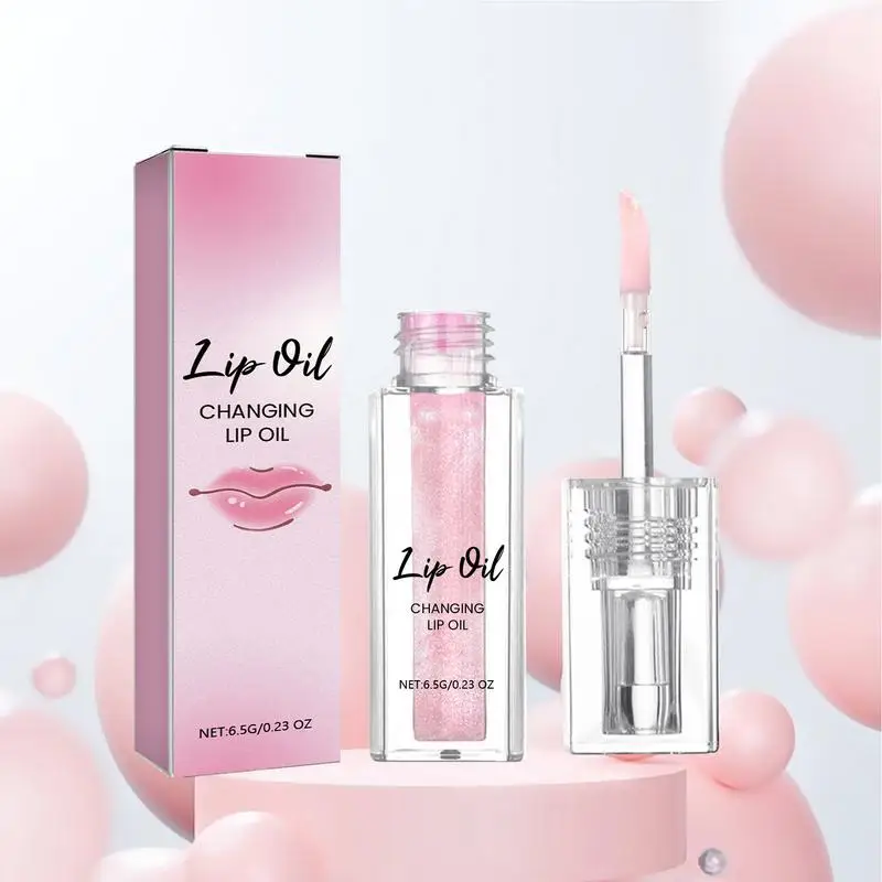 2024 Color change Lip Gloss Lip Oil balsamo per le labbra idratante naturale riduce le linee delle labbra Jelly Plump Lips Care