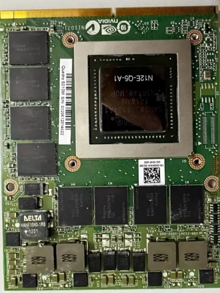 Original Quadro 5010M Q5010M Video Vga Graphic Card N12E-Q5-A1 4GB for Dell M6600 M15X HP 8760W 8770W