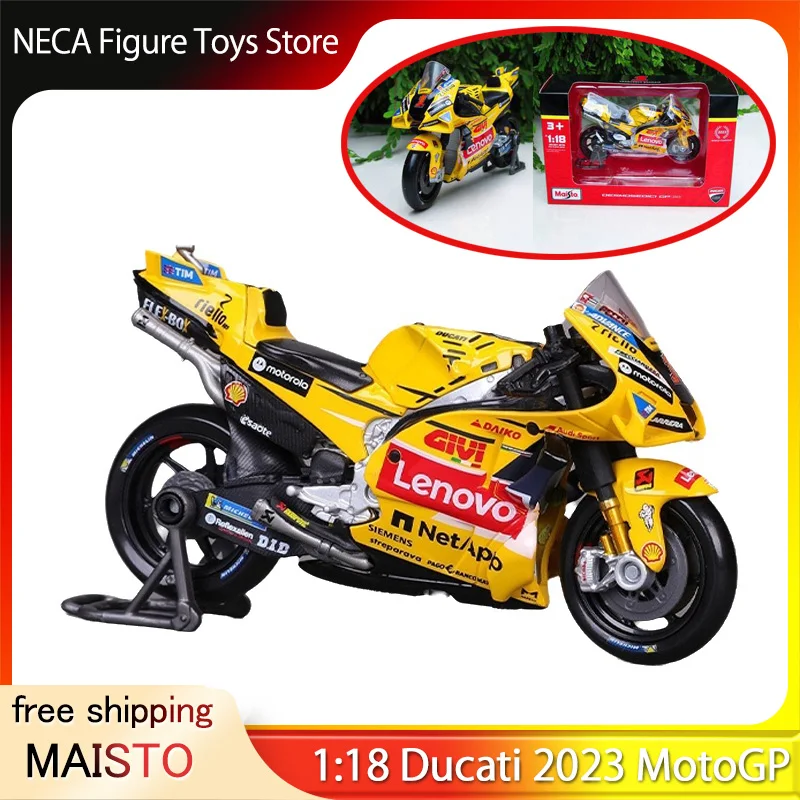 

Maisto 1:18 Ducati Lenovo Team 2023 MotoGP Motorcycle Replica Simulation Model with Stand Collector's Edition Racing Bike Toy