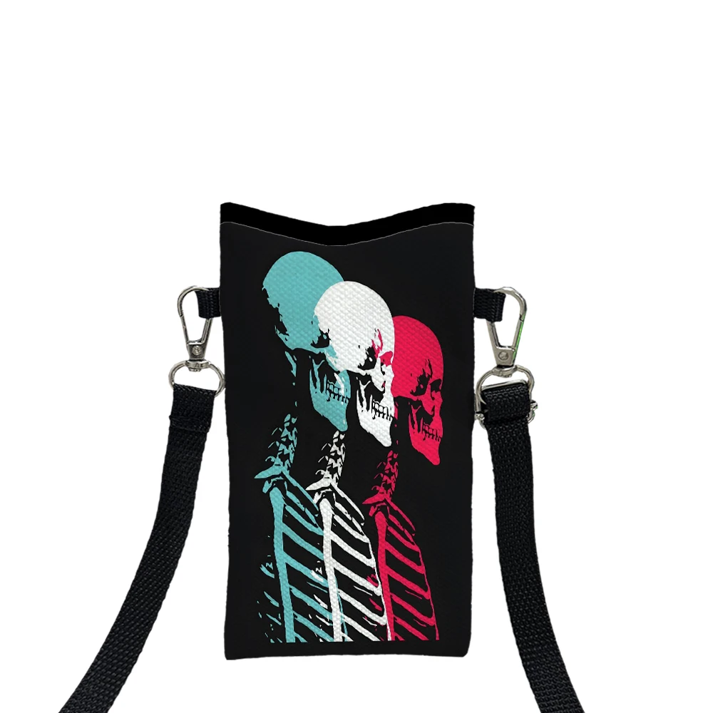 

Rose-and-hand-skullPhoneBag Adjustable and Detachable Strap Designed ExclusivelyforWomen CrossbodyBag ConvertibleShoulderBag5.16