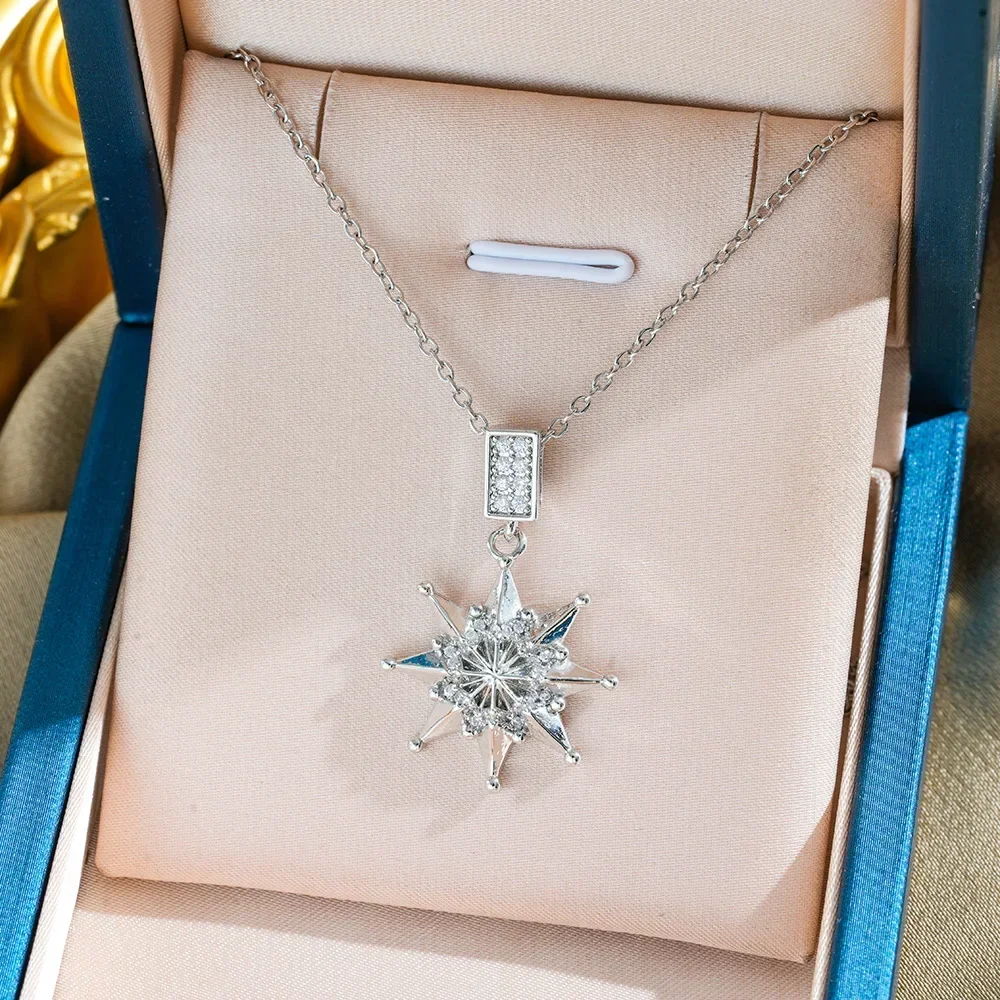 Простое, модное, универсальное и элегантное женское колье на ключице со звездой из титановой стали, с нишевым дизайном.