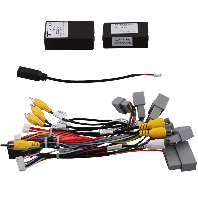 

A23F-Car Radio Canbus Box For HONDA ACCORD 9TH 2.4L 2013-2016 Auto Wiring Harness Power Cable Decoder Adapter