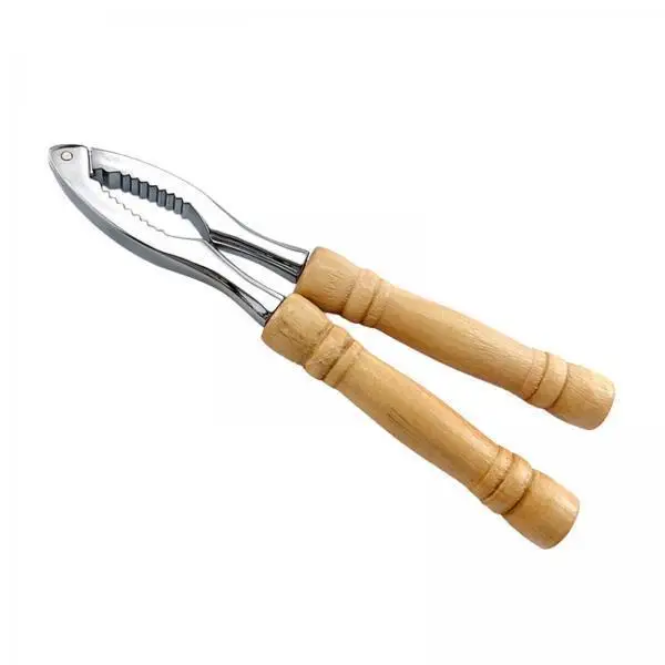 Walnut Crab Sheller Ergonomic Wooden Handle Seafood Nut Plier Opener for Shellfish Kitchen Use