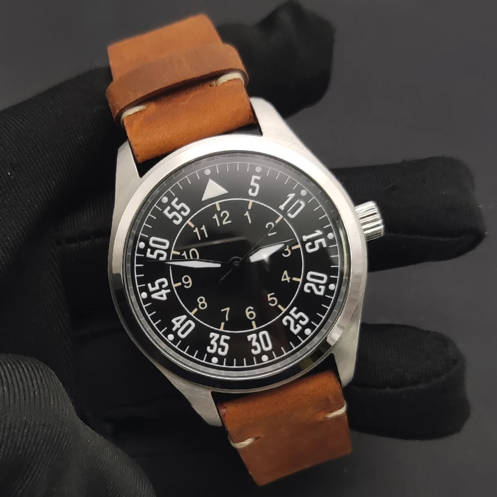 Retro Pilot Aviator Diving watch 40mm NH35 automatic mechanical Waterproof Sapphire Luminous 316l stainless steel