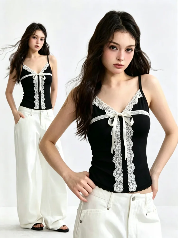 Slim Fit Cotton Lace Tank Top Women's Summer Base Layer Shirt Inner Wear Outer Wear Big Size plus MM Underwear
