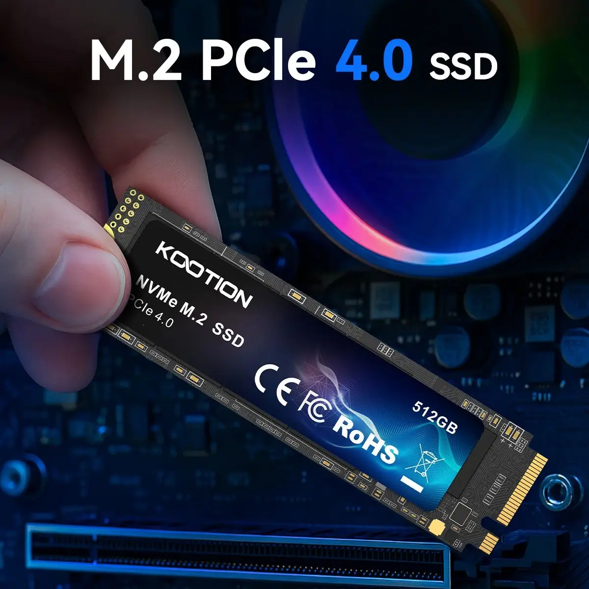 KOOTION M2 SSD NVME 256GB 512GB Gen4 * 4 Unità a stato solido PCIE 4.0X4 2280 Disco rigido interno HDD M.2 SSD per PC portatile Desktop