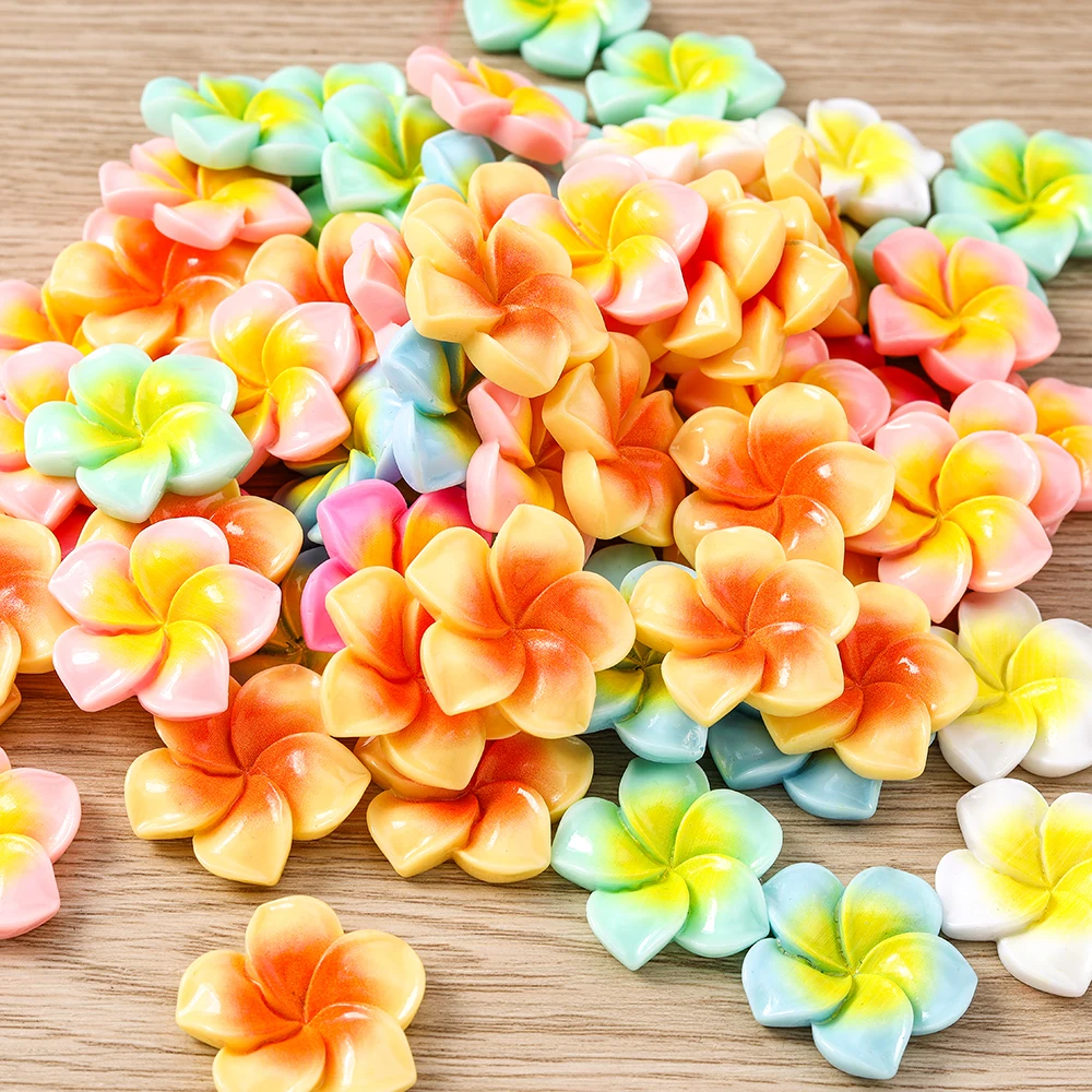 Tusember 15pcs Cute Resin Acrylic Colorful Flowers Flatback Cabochons for DIY Jewelry Making Phone Case Nail Art Handmade Craft